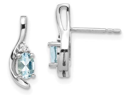 14k White Gold Earrings Style XBS379 - Classique Jewelry Inc.