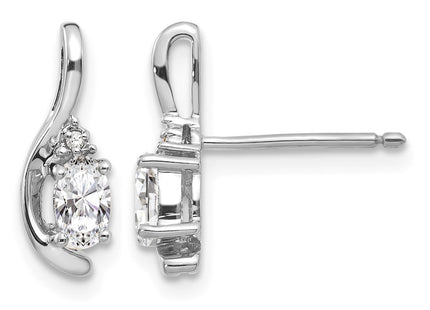 14K white gold diamond earrings