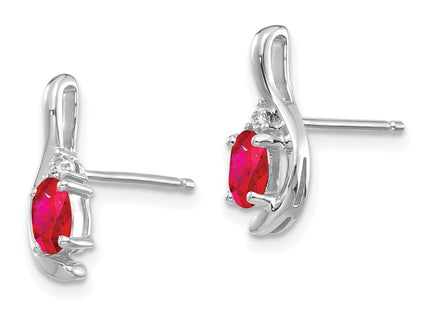 14k White Gold Earrings Style XBS383 - Classique Jewelry Inc.