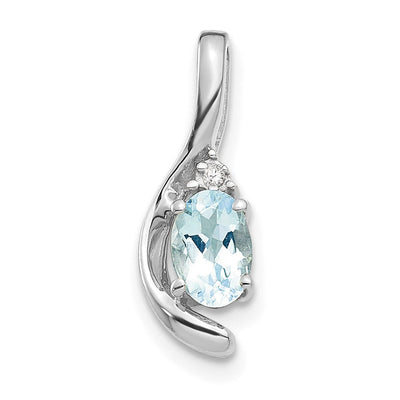 14K white gold diamond pendant
