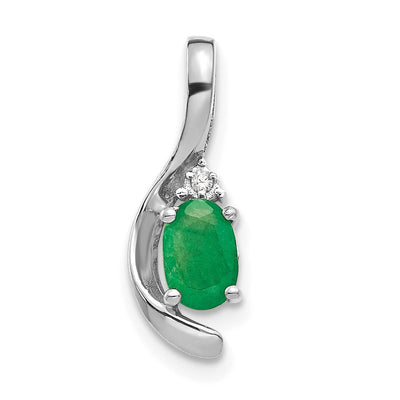 14K white gold diamond pendant