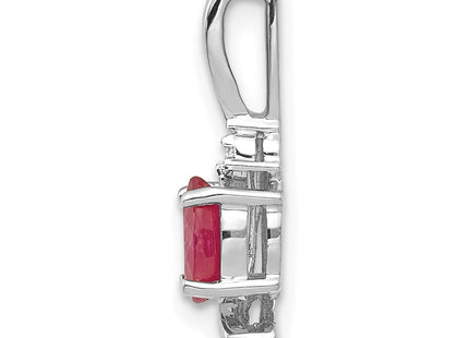 14K white gold diamond pendant, alternate view