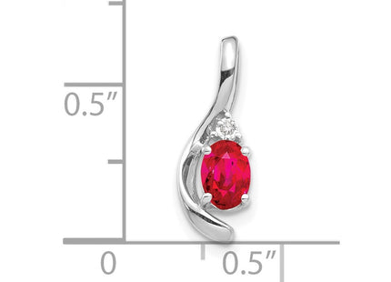 14K white gold diamond pendant, another view