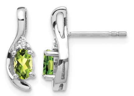 14K white gold diamond earrings