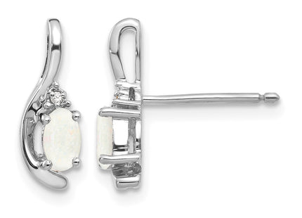 14K white gold diamond earrings