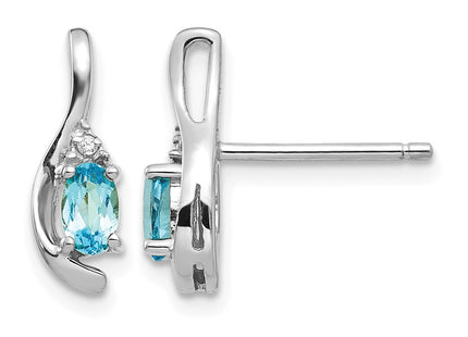 14K white gold diamond earrings