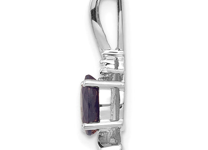 14k White Gold Sapphire and Diamond Pendant (Style XBS400)