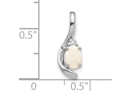 14K white gold diamond pendant, another view