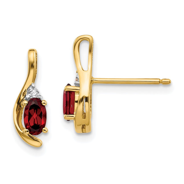 14k Yellow Gold Earrings Style XBS406 - Classique Jewelry Inc.