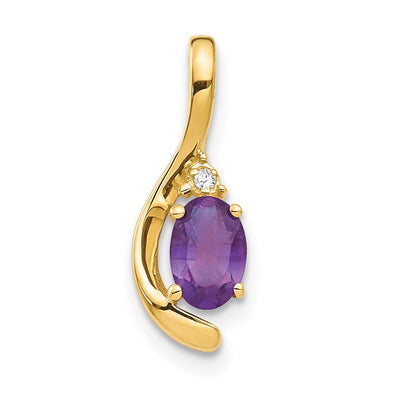 14K gold diamond pendant