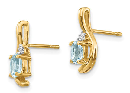 14k Yellow Gold Earrings Style XBS415 - Classique Jewelry Inc.