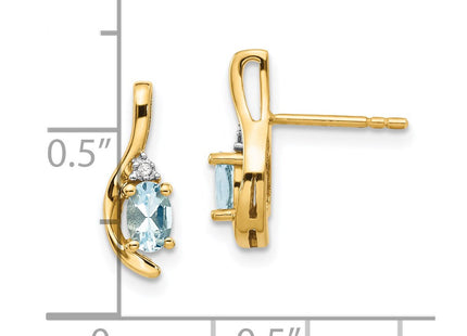 14k Yellow Gold Earrings Style XBS415 - Classique Jewelry Inc.