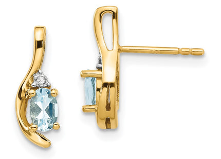 14k Yellow Gold Earrings Style XBS415 - Classique Jewelry Inc.