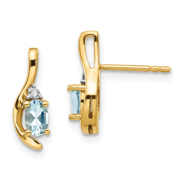 14k Yellow Gold Earrings Style XBS415 - Classique Jewelry Inc.