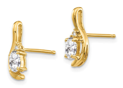 14k Yellow Gold Earrings Style XBS416 - Classique Jewelry Inc.