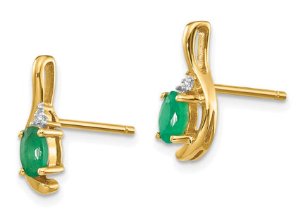 14k Yellow Gold Earrings Style XBS417 - Classique Jewelry Inc.