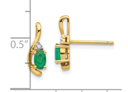 14k Yellow Gold Earrings Style XBS417 - Classique Jewelry Inc.