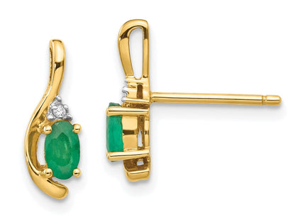 14k Yellow Gold Earrings Style XBS417 - Classique Jewelry Inc.