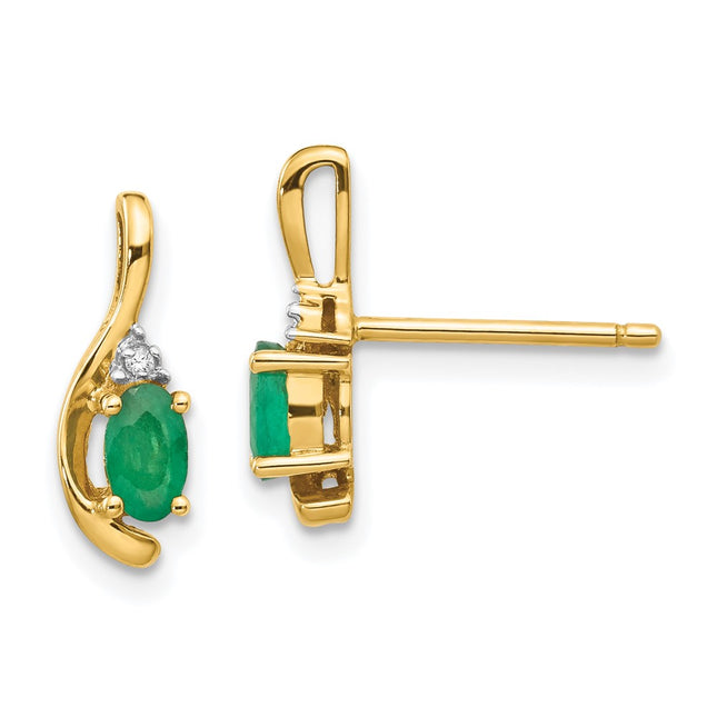 14k Yellow Gold Earrings Style XBS417 - Classique Jewelry Inc.