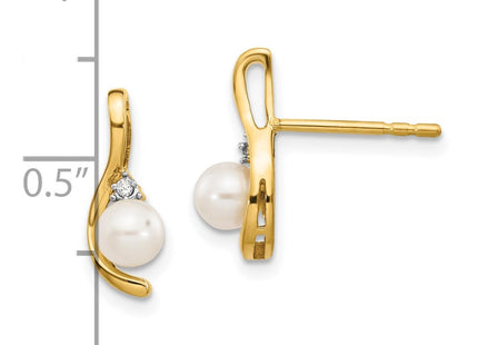 14k Yellow Gold Earrings Style XBS418 - Classique Jewelry Inc.