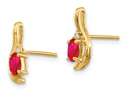14k Yellow Gold Earrings Style XBS419 - Classique Jewelry Inc.