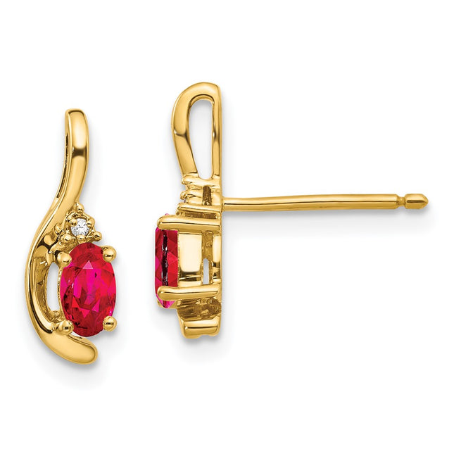 14k Yellow Gold Earrings Style XBS419 - Classique Jewelry Inc.