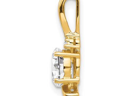 14K white gold diamond pendant, alternate view