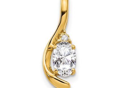14K white gold diamond pendant