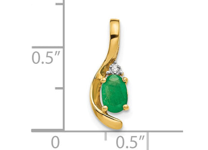 14K gold diamond pendant, another view