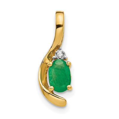 14K gold diamond pendant