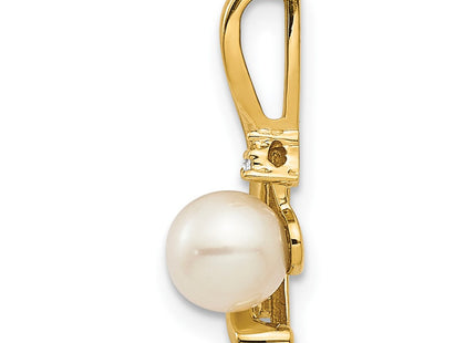 14K gold diamond pendant, alternate view