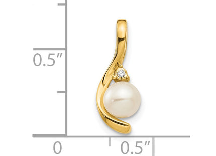 14K gold diamond pendant, another view