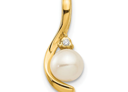 14K gold diamond pendant