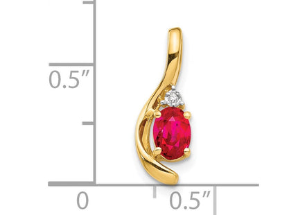 14k Ruby and Diamond Pendant (Style XBS424)