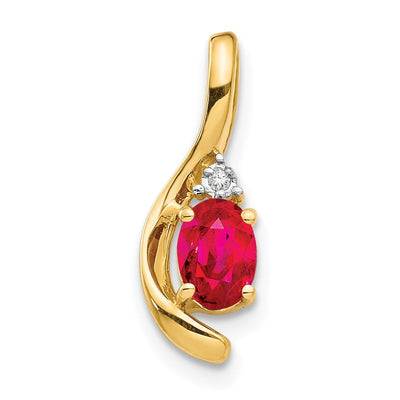 14K gold diamond pendant