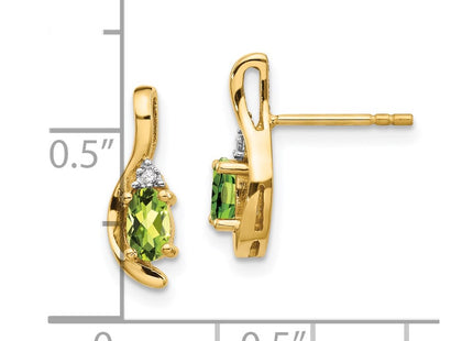 14k Yellow Gold Earrings Style XBS430 - Classique Jewelry Inc.