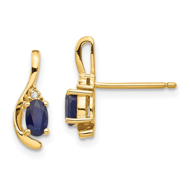 14k Yellow Gold Earrings Style XBS431 - Classique Jewelry Inc.