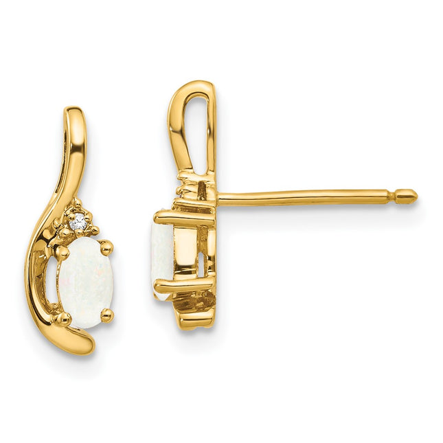 14k Yellow Gold Earrings Style XBS432 - Classique Jewelry Inc.
