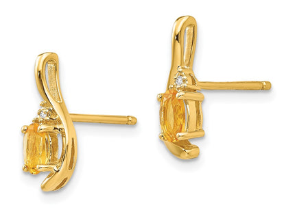 14k Yellow Gold Earrings Style XBS433 - Classique Jewelry Inc.