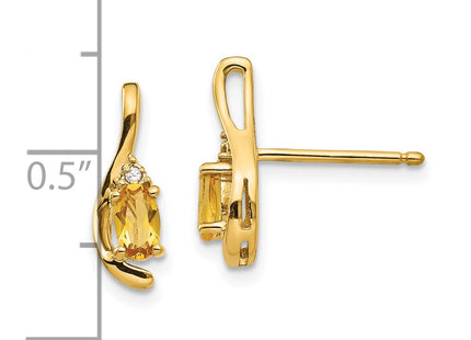 14k Yellow Gold Earrings Style XBS433 - Classique Jewelry Inc.