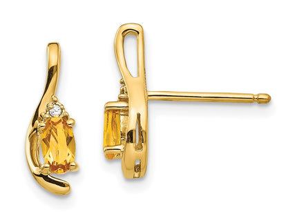 14k Yellow Gold Earrings Style XBS433 - Classique Jewelry Inc.