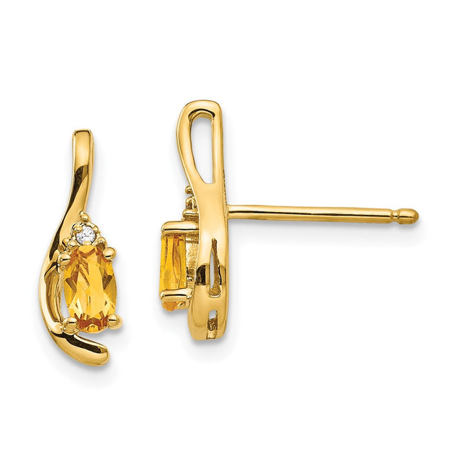 14k Yellow Gold Earrings Style XBS433 - Classique Jewelry Inc.