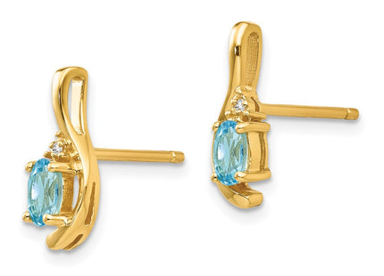 14k Yellow Gold Earrings Style XBS434 - Classique Jewelry Inc.