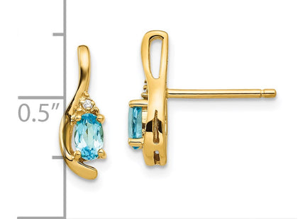 14k Yellow Gold Earrings Style XBS434 - Classique Jewelry Inc.