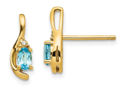 14k Yellow Gold Earrings Style XBS434 - Classique Jewelry Inc.
