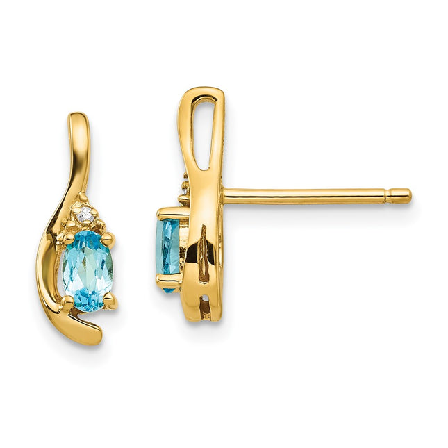 14k Yellow Gold Earrings Style XBS434 - Classique Jewelry Inc.