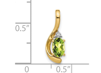 14K gold diamond pendant, another view