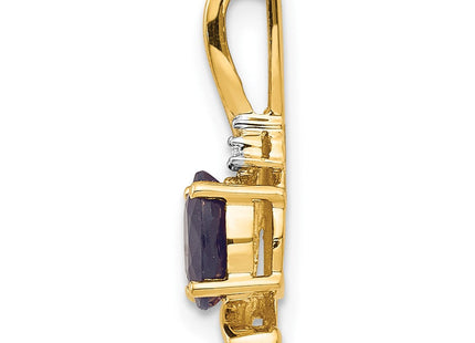 14k Sapphire and Diamond Pendant (Style XBS436)