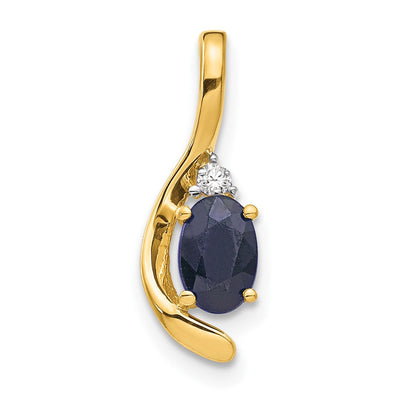 14K gold diamond pendant