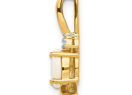 14K gold diamond pendant, alternate view